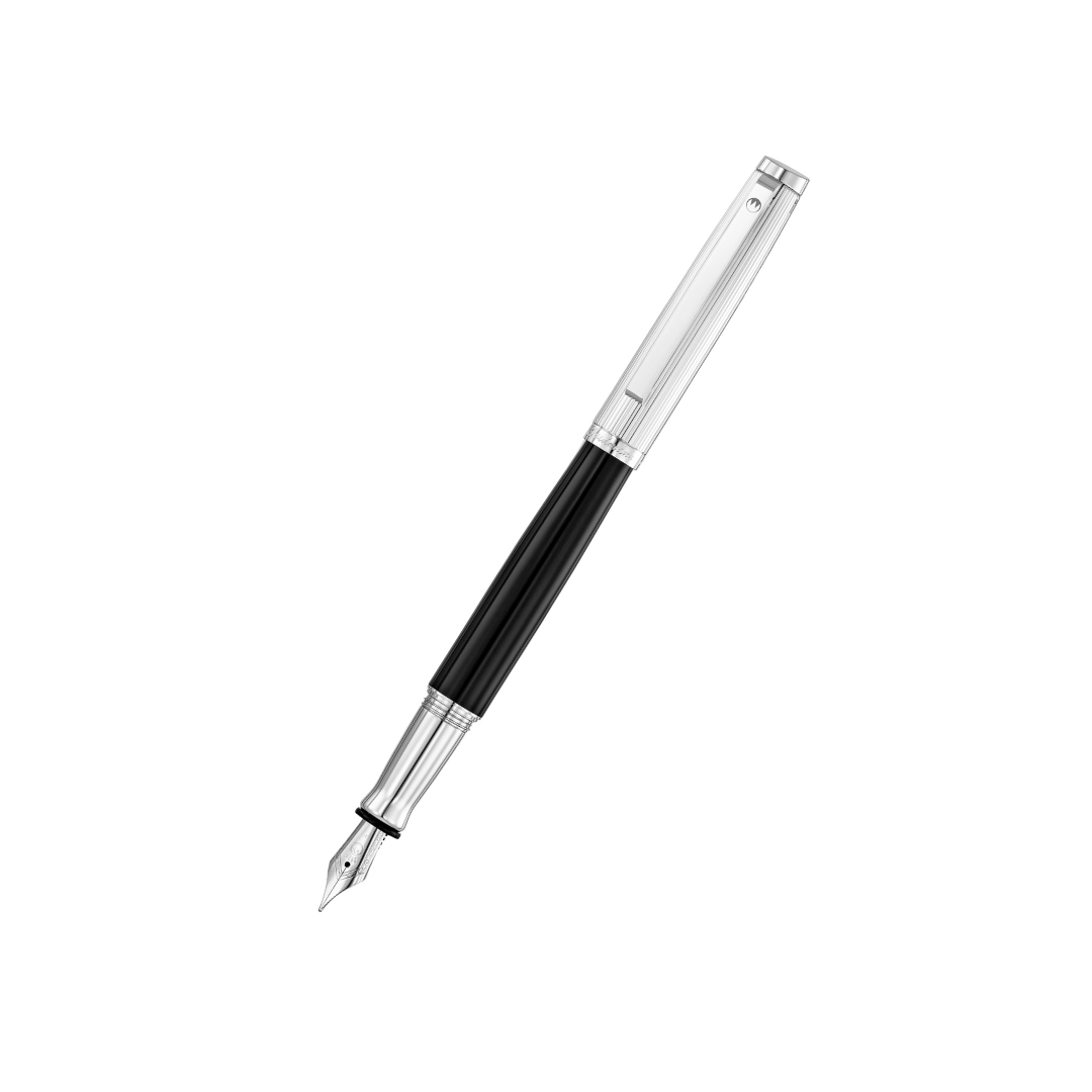 Waldmann Tuscany Fountain Pen - Black Medium Steel Nib — capped