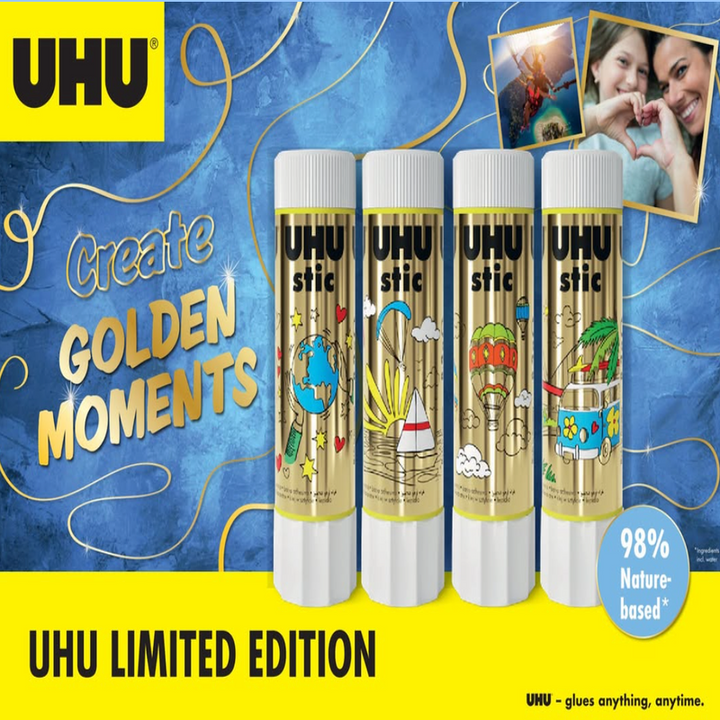 UHU Stic Neon Glue Stick (Set of 4) — detail view