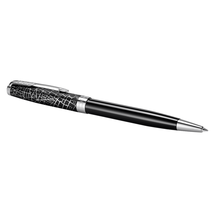 Parker Sonnet SE18 Black CT BP — uncapped with cap posted