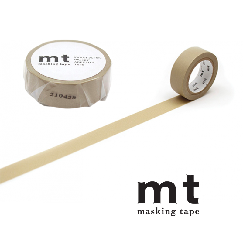 MT Basic Washi Tape in Beige 7m — MT Tape washi tape — decorative Japanese paper tape for journaling and craft, at Cityluxe Singapore