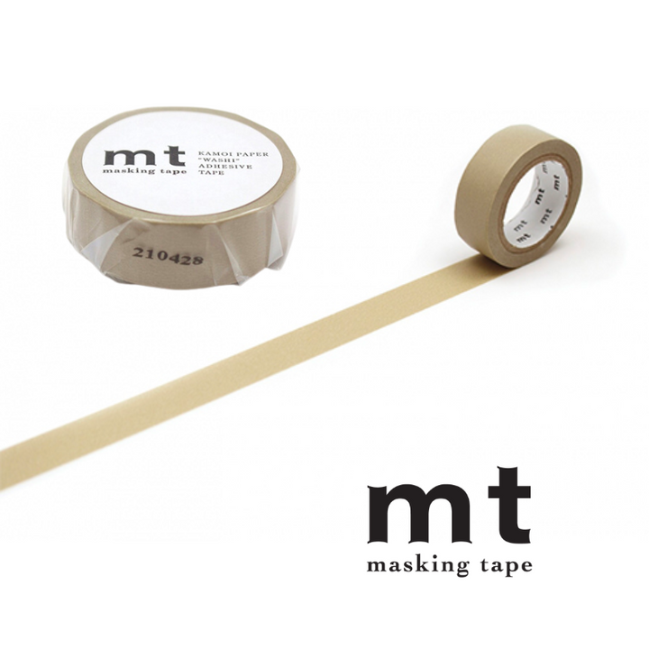 MT Basic Washi Tape in Beige 7m — MT Tape washi tape — decorative Japanese paper tape for journaling and craft, at Cityluxe Singapore