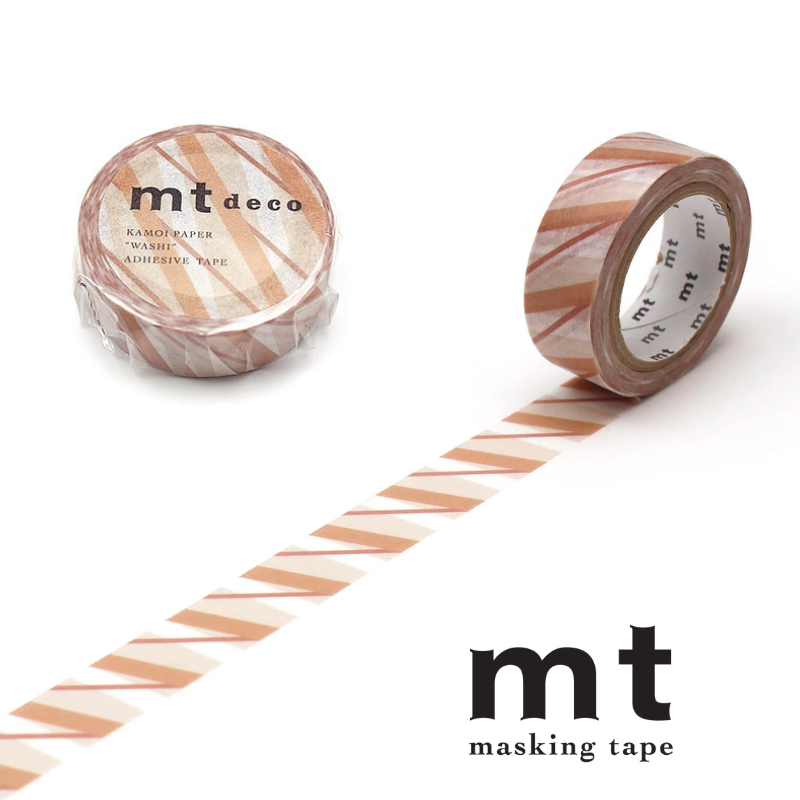 MT Deco Washi Tape in Stripe X Stripe — MT Tape washi tape — decorative Japanese paper tape for journaling and craft, at Cityluxe Singapore