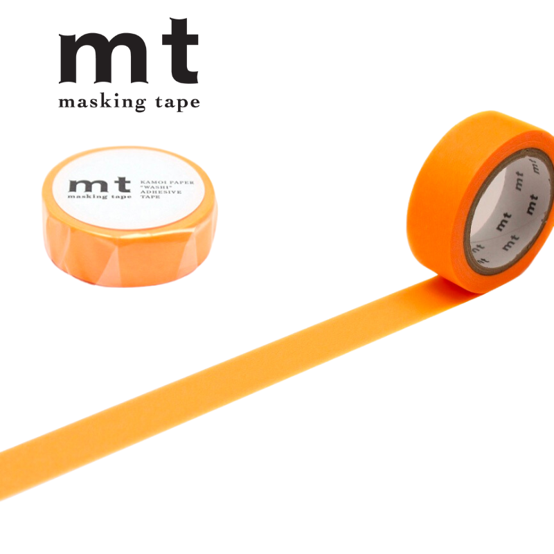 MT Basic Washi Tape in Shocking Orange 7m — MT Tape washi tape — decorative Japanese paper tape for journaling and craft, at Cityluxe Singapore