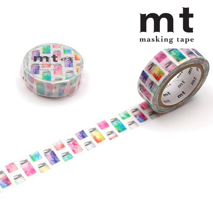 MT EX Washi Tape in Colorful Jar — MT Tape washi tape — decorative Japanese paper tape for journaling and craft, at Cityluxe Singapore