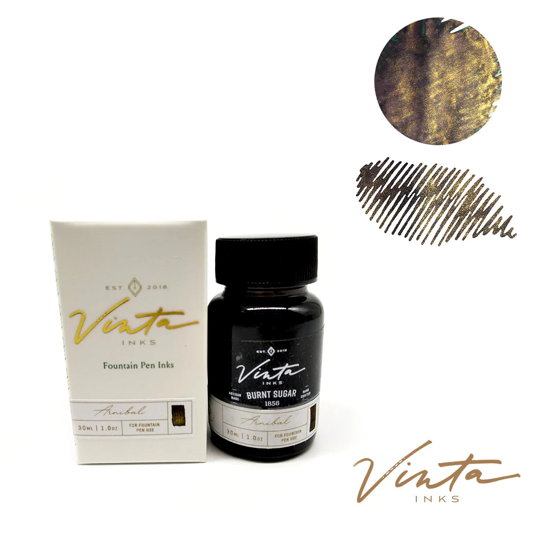 Vinta Inks Hello Rain 30ml Bottled Ink - Burnt Sugar (Arnibal 1856) — cap detail