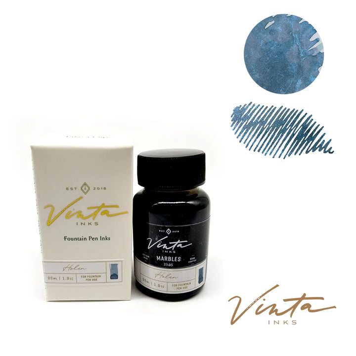 Vinta Inks Hello Rain 30ml Bottled Ink - Marbles (Holen 1946) — cap detail