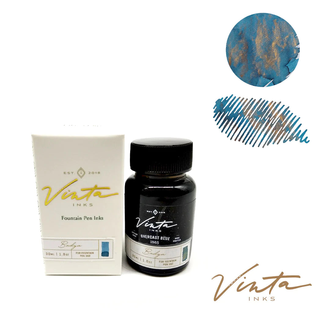 Vinta Inks Hello Rain 30ml Bottled Ink - Overcast Blue [Badya 1865] — cap detail