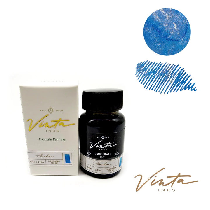 Vinta Inks Hello Rain 30ml Bottled Ink - Rainshower (Amihan 1901) — cap detail