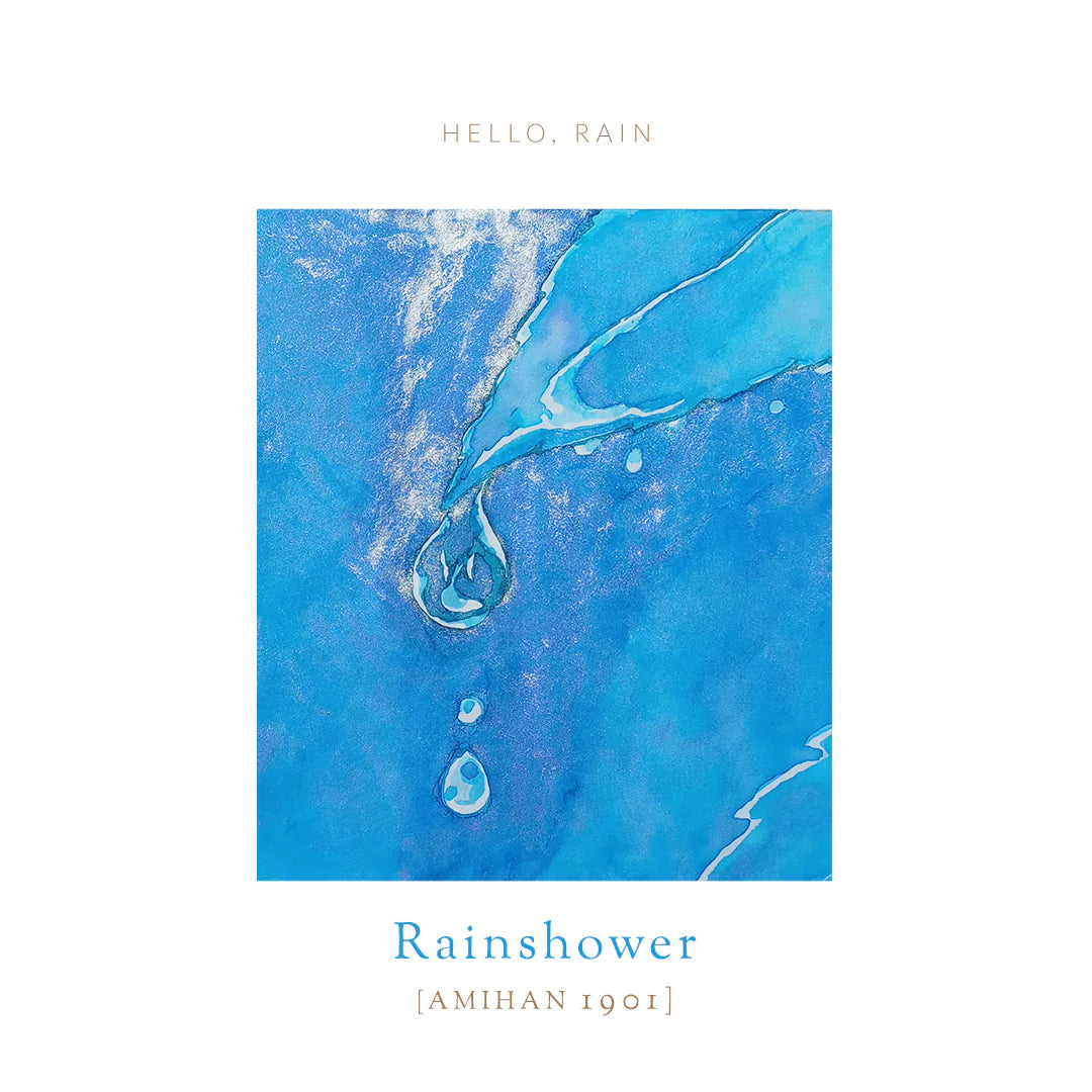 Vinta Inks Hello Rain 30ml Bottled Ink - Rainshower (Amihan 1901) — label detail
