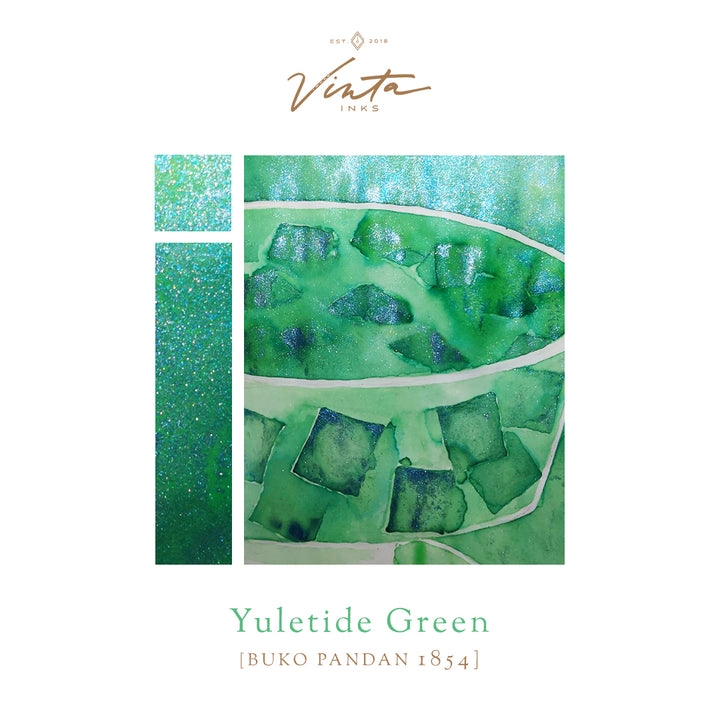 Vinta Inks Holiday Collection 30ml Bottled Ink - Yuletide Green (Buko Pandan 1854) — cap detail