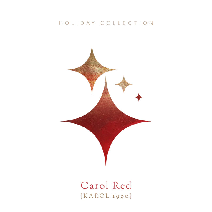 Vinta Inks Holiday Collection 30ml Bottled Ink in Carol Red (Karol 1990) — Vinta Inks fountain pen ink — premium bottled ink for writing, at Cityluxe Singapore