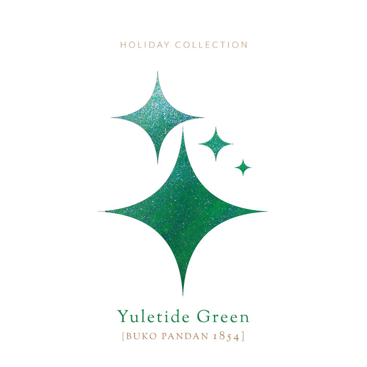 Vinta Inks Holiday Collection 30ml Bottled Ink - Yuletide Green (Buko Pandan 1854) — colour swatch on paper