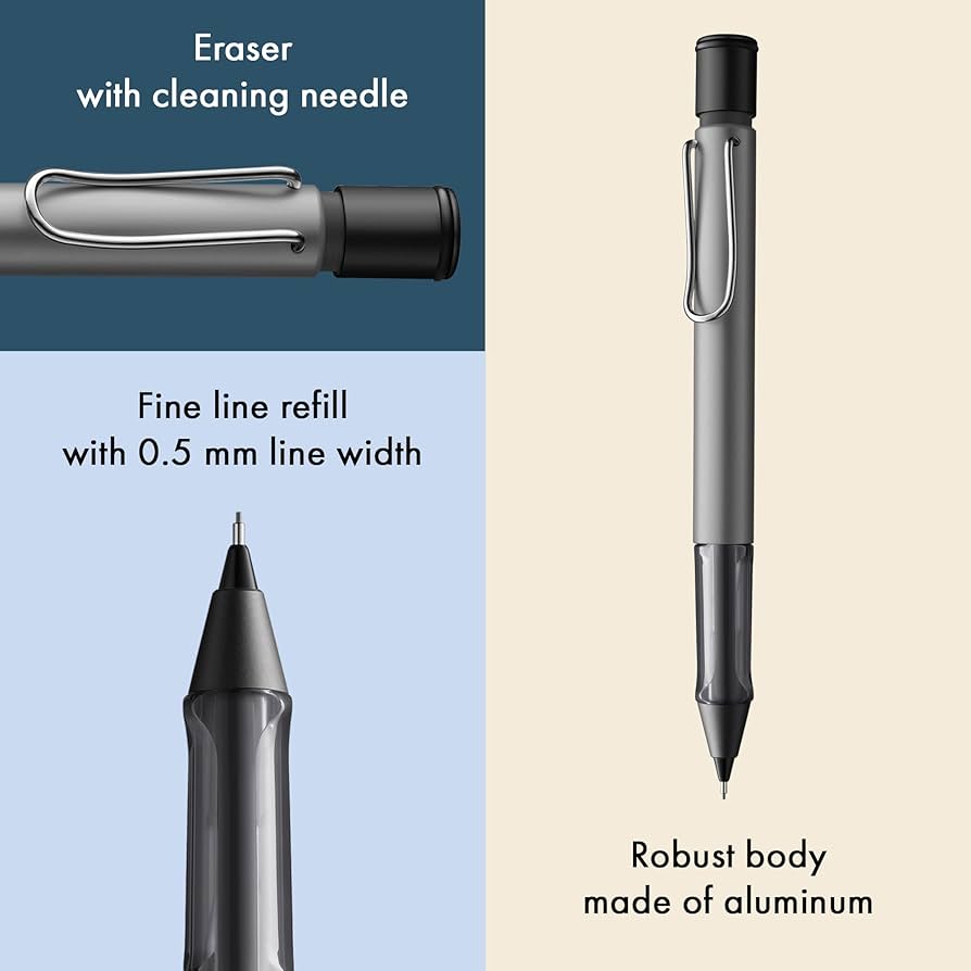 LAMY AL-Star Mechanical Pencil - 0.5 mm in Graphite — Lamy mechanical pencil — precision drafting and writing pencil, at Cityluxe Singapore