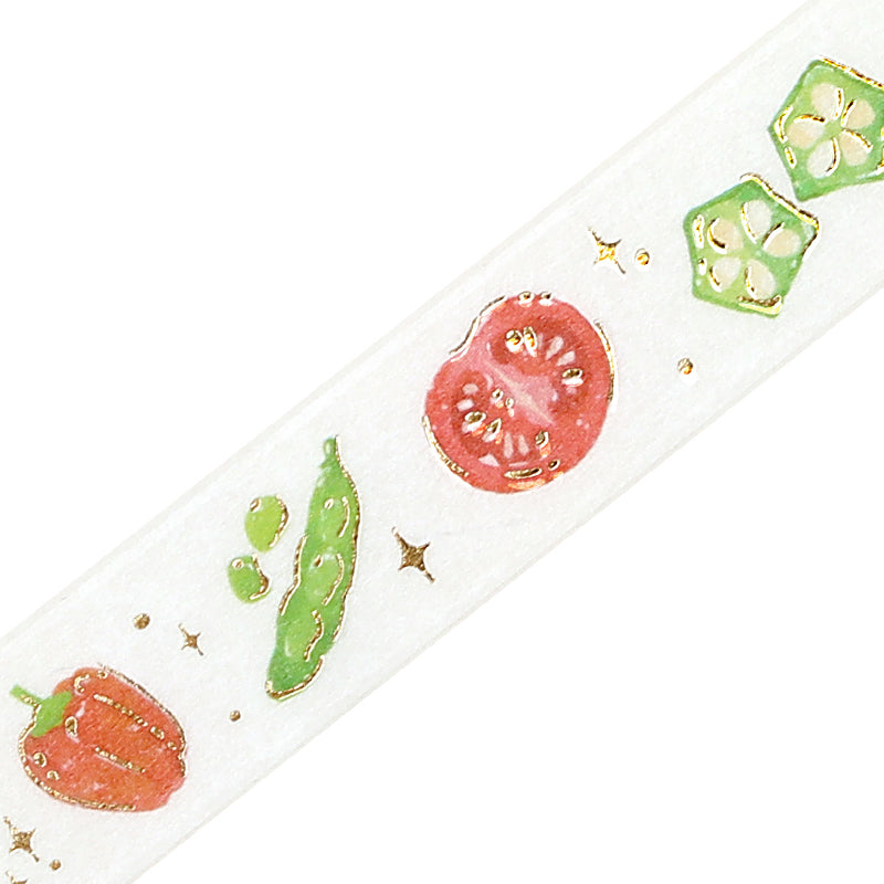 BGM Foil Stamping Masking Tape: Life - Vegetables — pattern detail