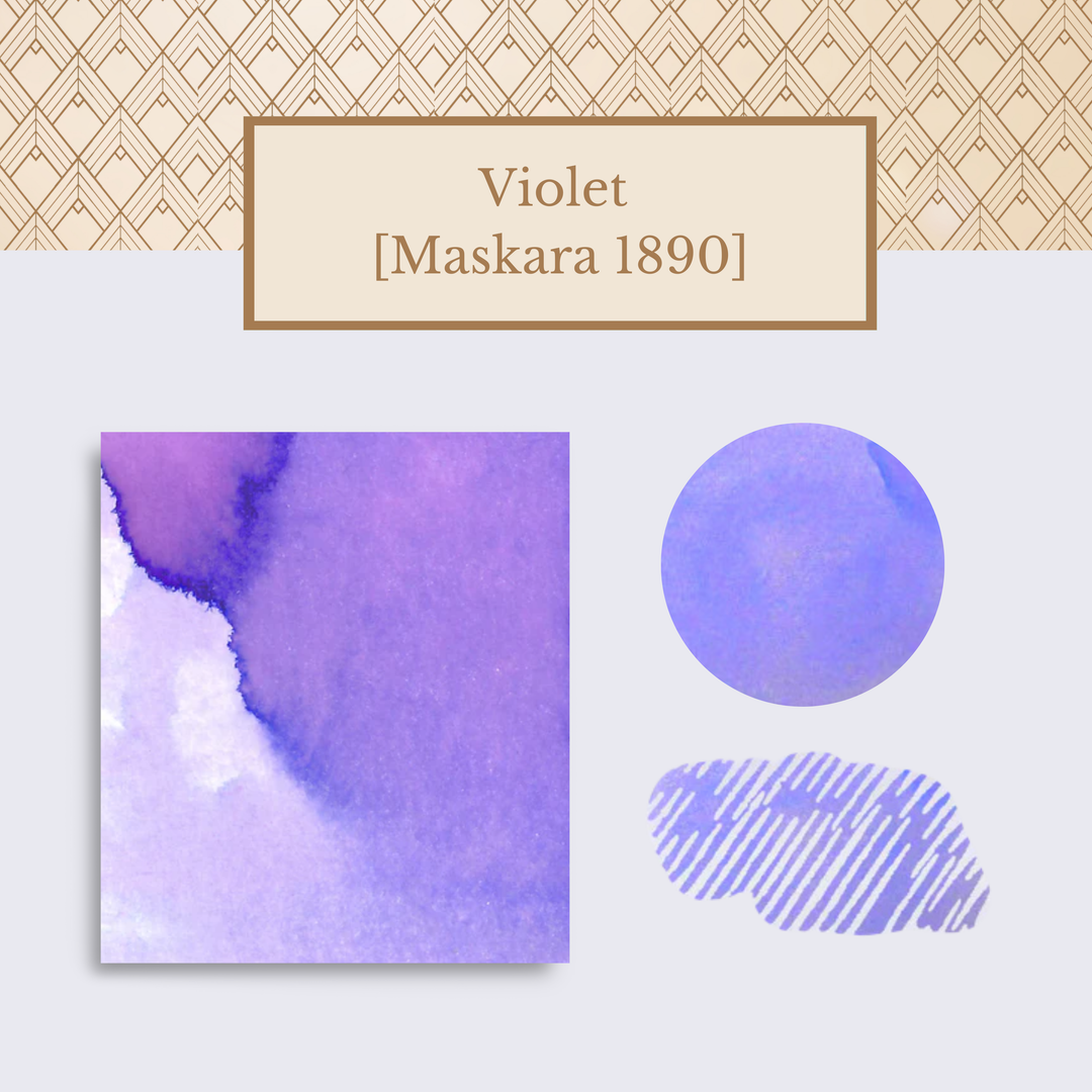Vinta Inks 30ml Ink Bottle Violet (Maskara 1890) — Vinta Inks fountain pen ink — premium bottled ink for writing, at Cityluxe Singapore