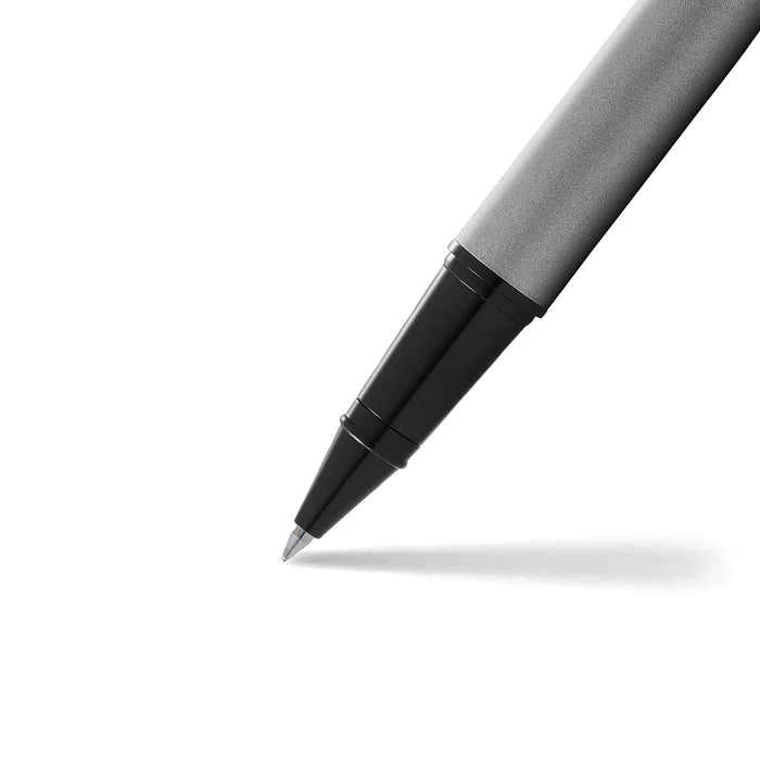 Sheaffer 300 E9345 Matte Gray With Black Trims Rollerball Pen (WW30) — Sheaffer rollerball pen — fluid gel ink writing instrument, at Cityluxe Singapore