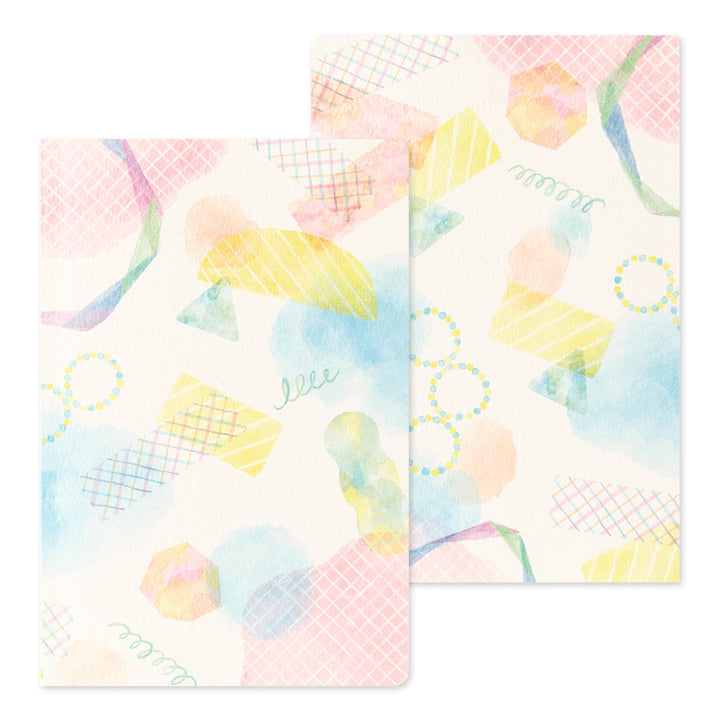Midori Yuru Log Notebook [B6] - Watercolor — open spread