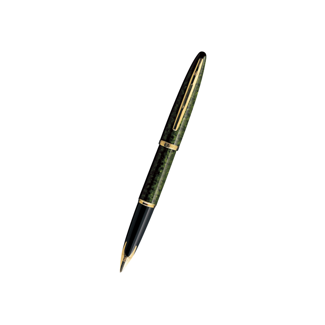 Waterman Carene Lacquer Green Fountain Pen - Fine — capped