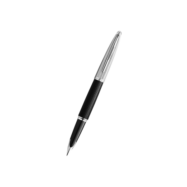 Waterman Carene SE Black Leather Fountain Pen - Medium (FPD 2024) — capped