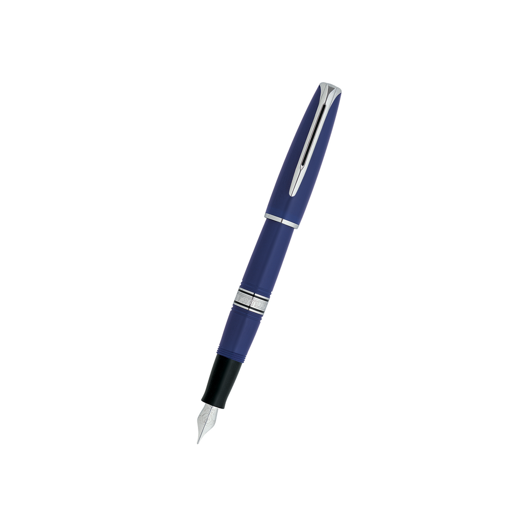 Waterman Charleston Navy Blue CT Fountain Pen - Broad — capped