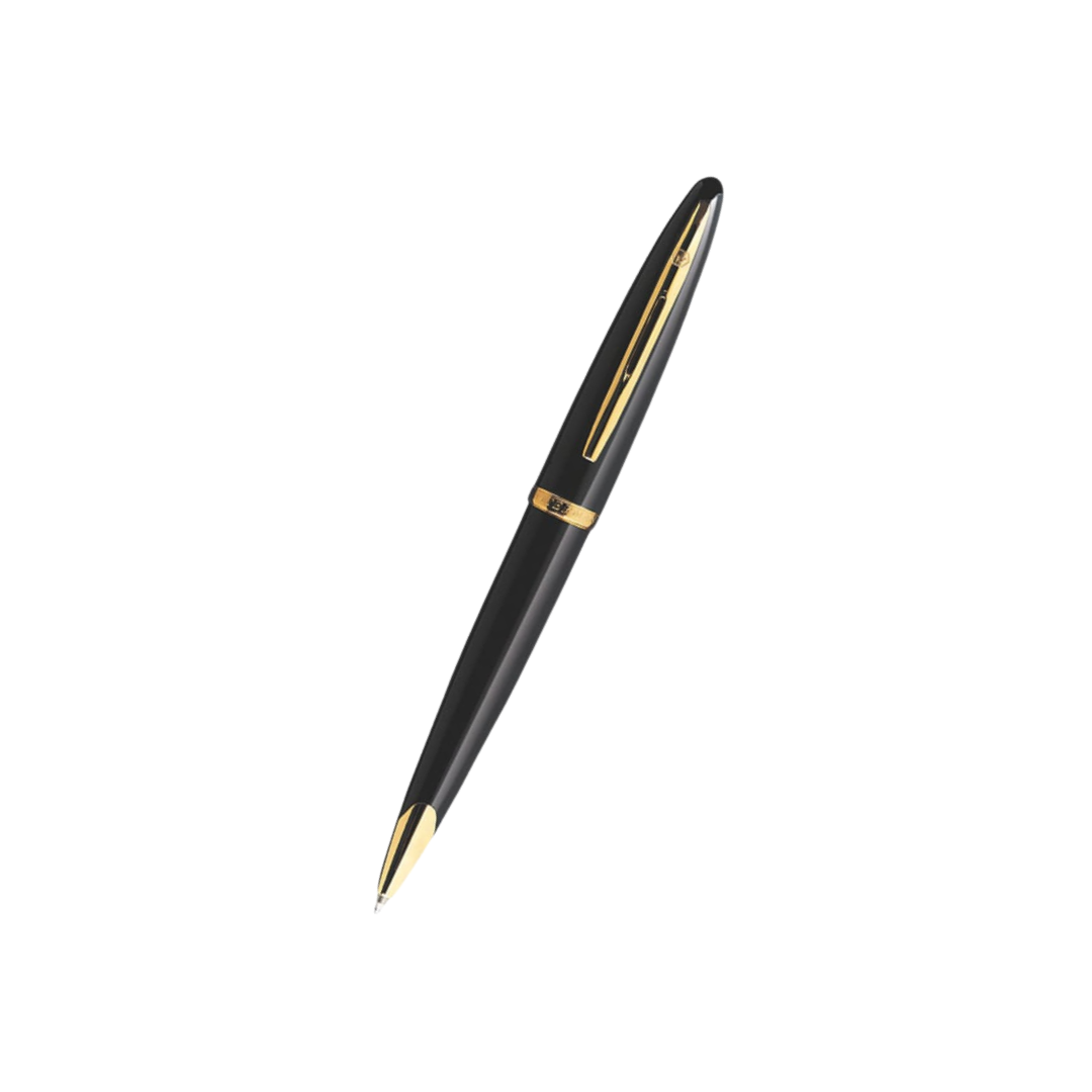 Waterman Carene Laque Black GT Ballpoint Pen — capped