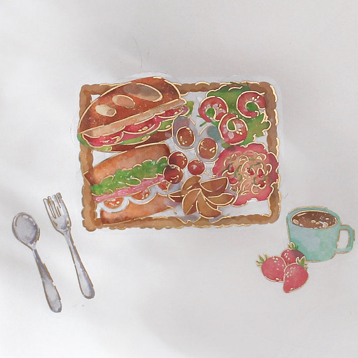 BGM Foil Stamping Clear Seal: Food Diary - Western Style Bento — in use