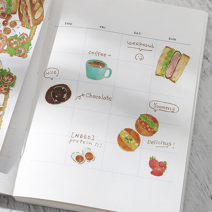 BGM Foil Stamping Clear Seal: Food Diary - Western Style Bento — detail view