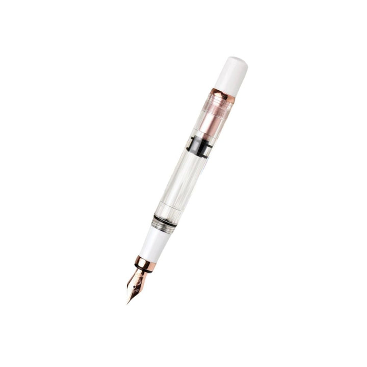 TWSBI Diamond 580 Fountain Pen White RG II — TWSBI fountain pen — precision nib writing instrument, at Cityluxe Singapore stationery store