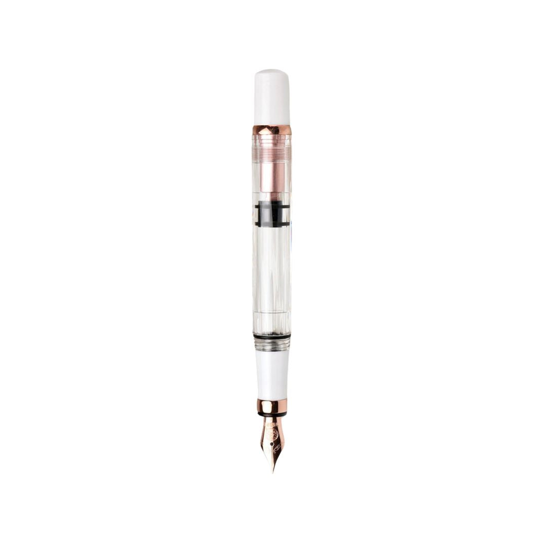 TWSBI Diamond 580 Fountain Pen White RG II — TWSBI fountain pen — precision nib writing instrument, at Cityluxe Singapore stationery store