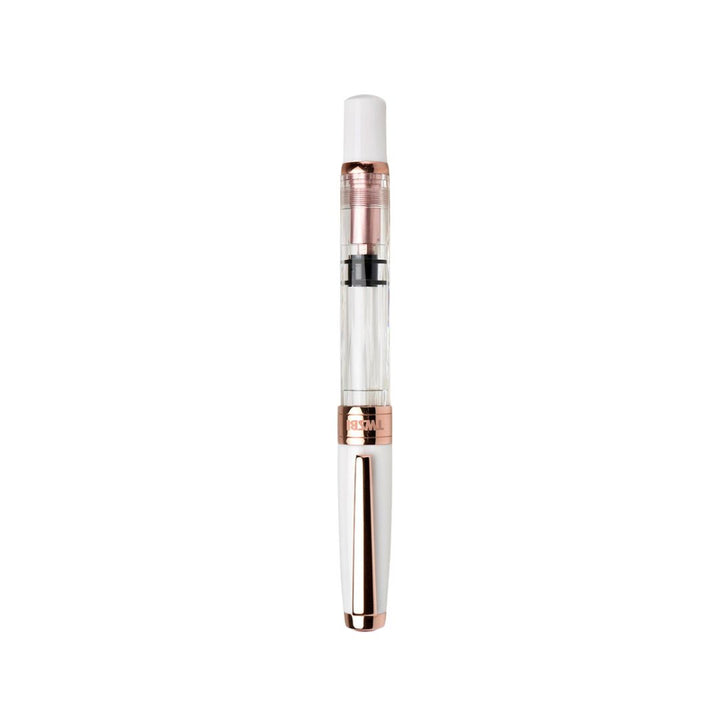 TWSBI Diamond 580 Fountain Pen White RG II — TWSBI fountain pen — precision nib writing instrument, at Cityluxe Singapore stationery store