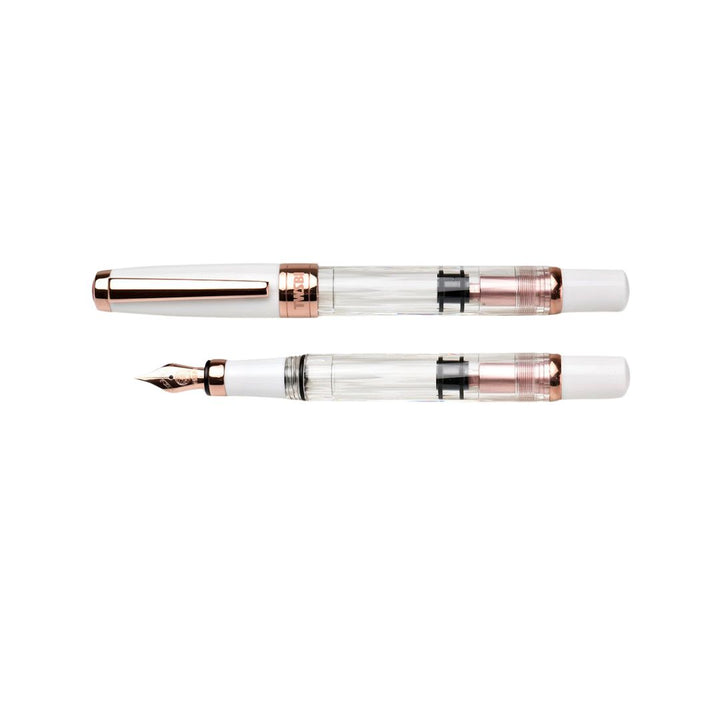 TWSBI Diamond 580 Fountain Pen White RG II — TWSBI fountain pen — precision nib writing instrument, at Cityluxe Singapore stationery store