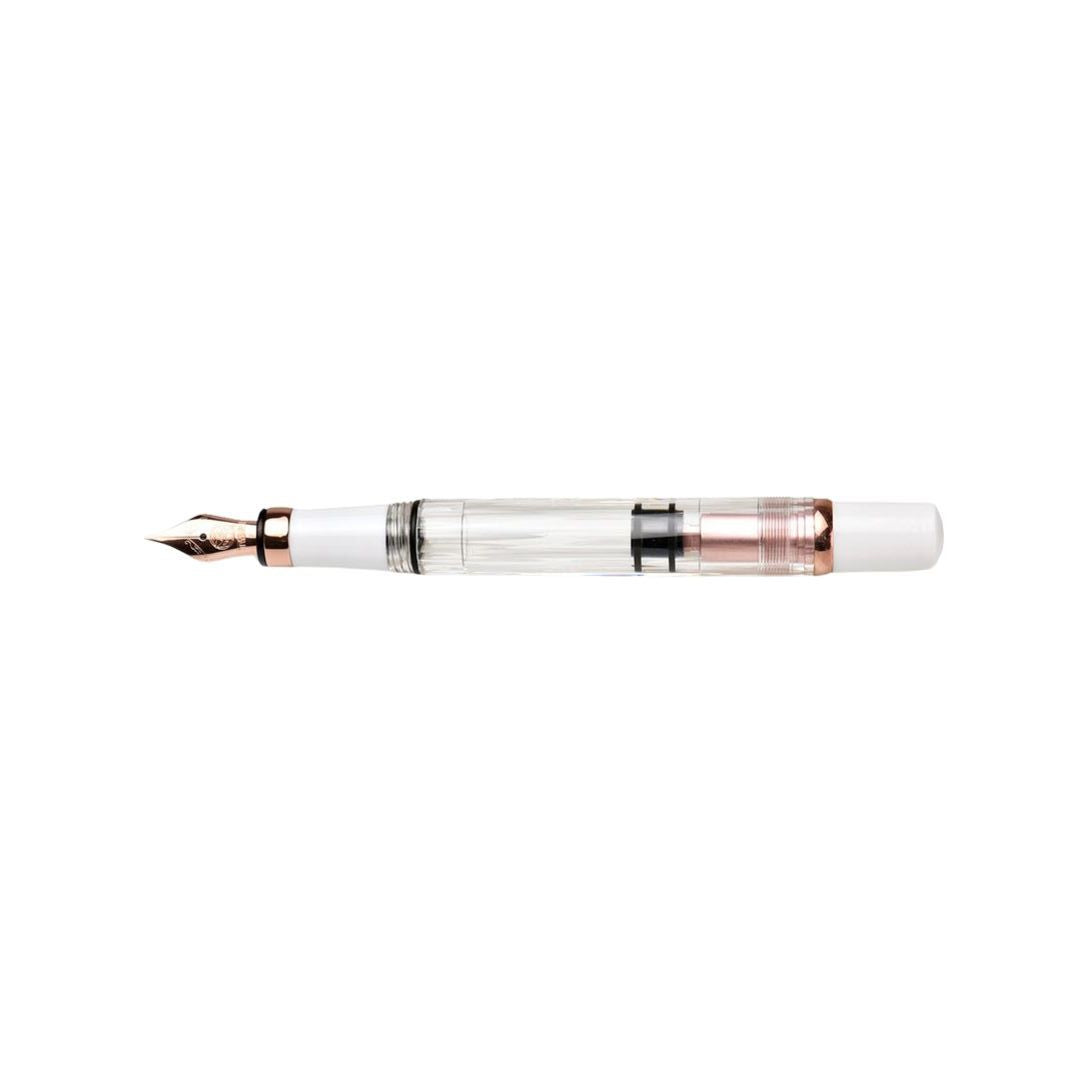 TWSBI Diamond 580 Fountain Pen White RG II — TWSBI fountain pen — precision nib writing instrument, at Cityluxe Singapore stationery store