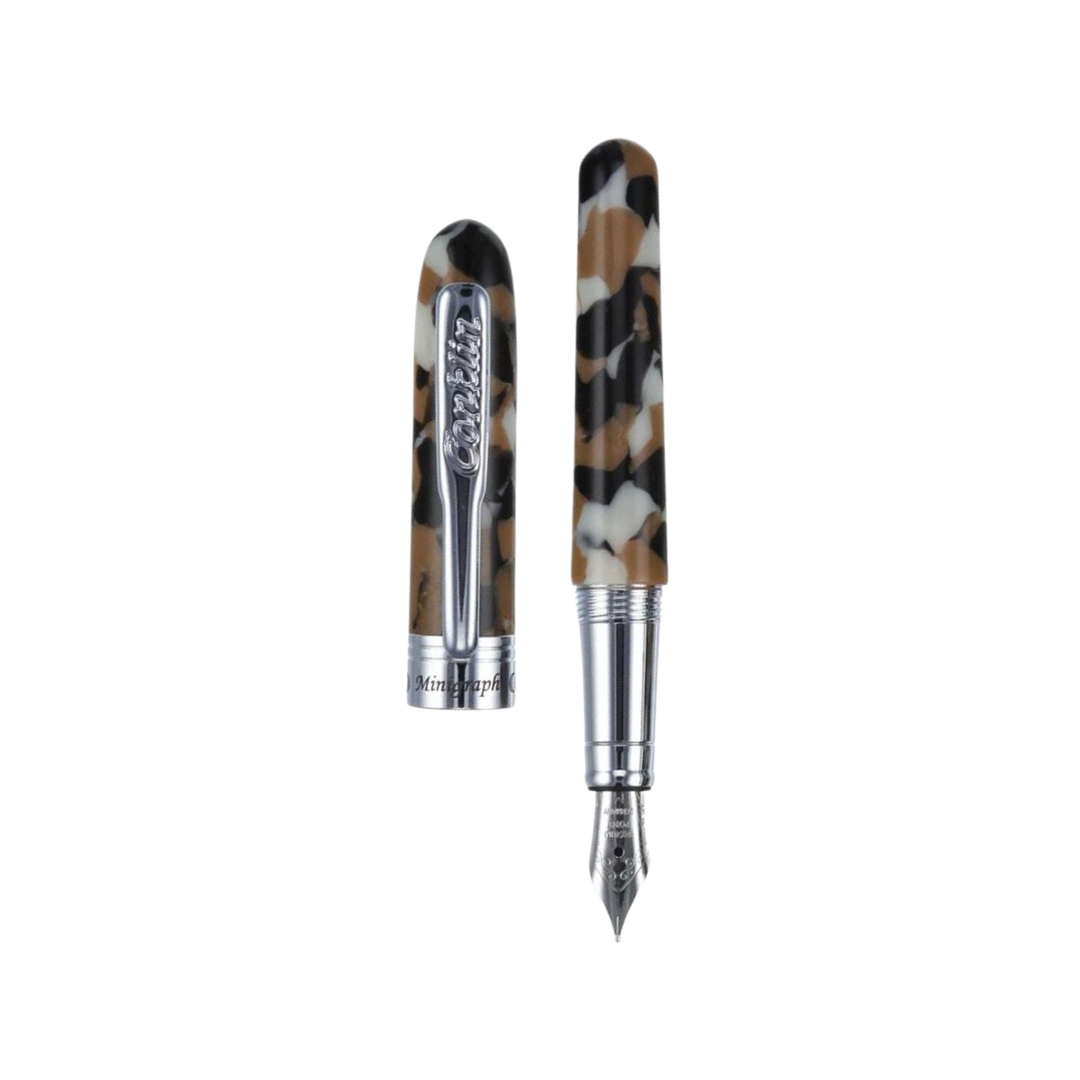 Conklin Minigraph Fountain Pen White Satin — Conklin fountain pen — precision nib writing instrument, at Cityluxe Singapore stationery store