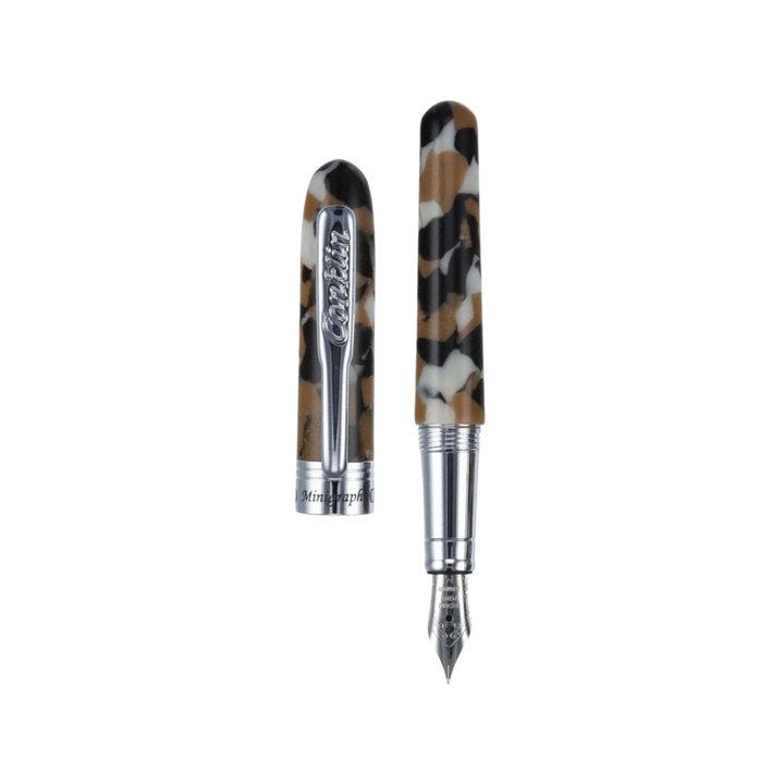 Conklin Minigraph Fountain Pen White Satin — Conklin fountain pen — precision nib writing instrument, at Cityluxe Singapore stationery store