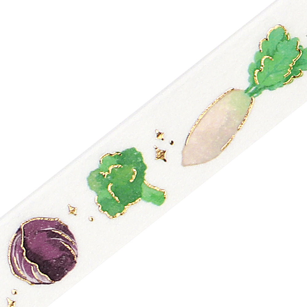 BGM Foil Stamping Masking Tape - Winter Vegetables — pattern detail