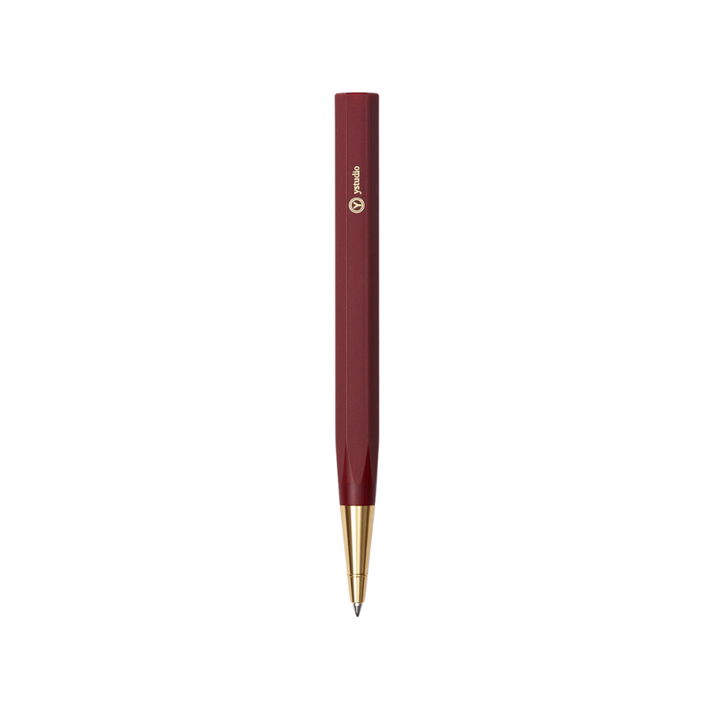 Ystudio Resin Rollerball Pen Red — Ystudio rollerball pen — fluid gel ink writing instrument, at Cityluxe Singapore