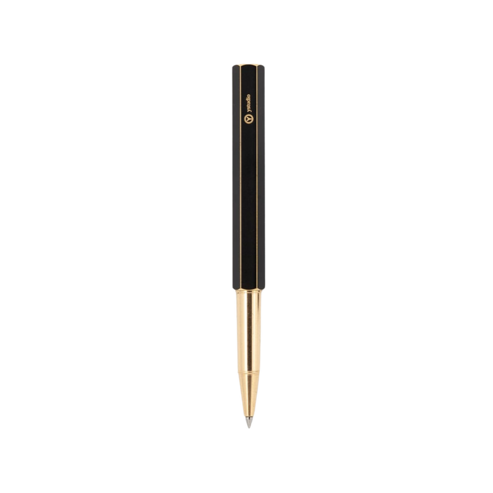 Ystudio Brassing Rollerball Pen — Ystudio rollerball pen — fluid gel ink writing instrument, at Cityluxe Singapore
