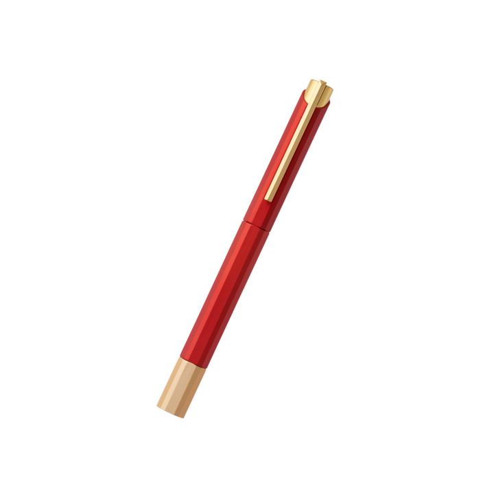 Ystudio Glamour Evolve-Bihex Rollerball Pen Marsala — Ystudio rollerball pen — fluid gel ink writing instrument, at Cityluxe Singapore
