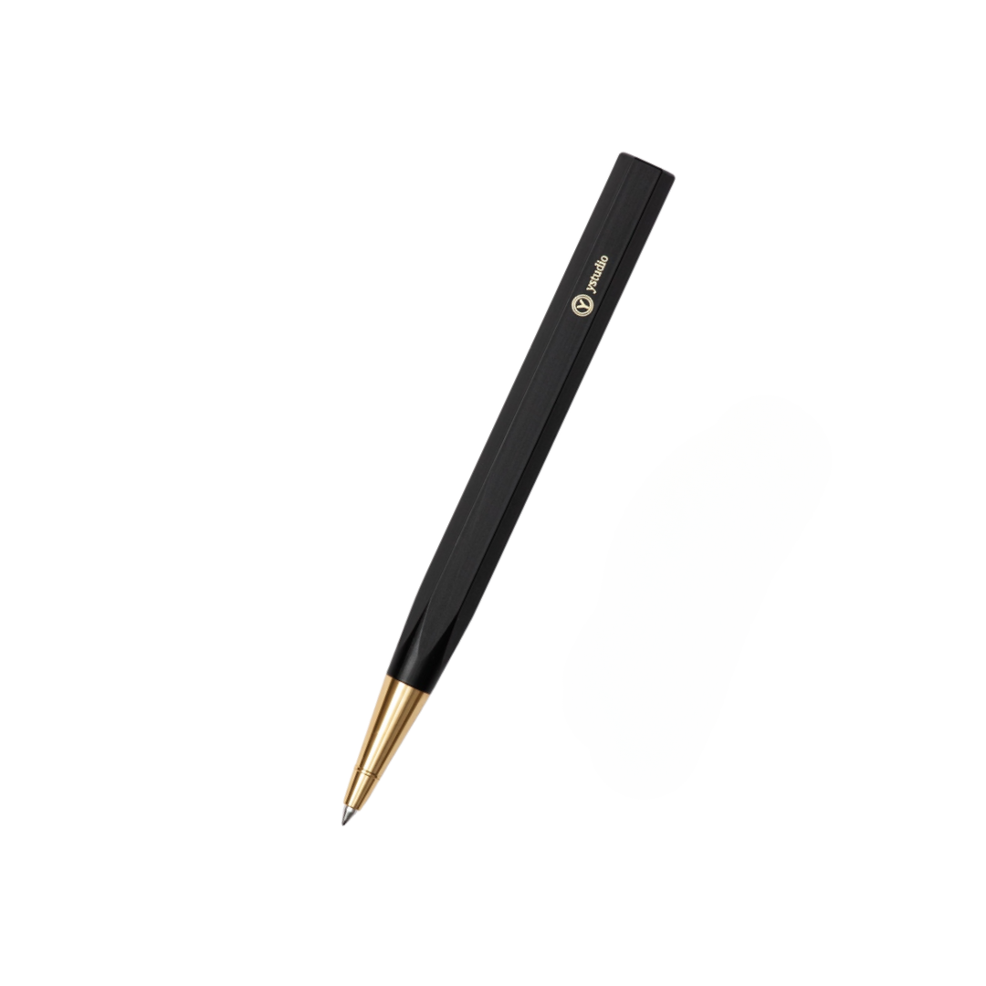 Ystudio Resin Rollerball Pen Black — Ystudio rollerball pen — fluid gel ink writing instrument, at Cityluxe Singapore