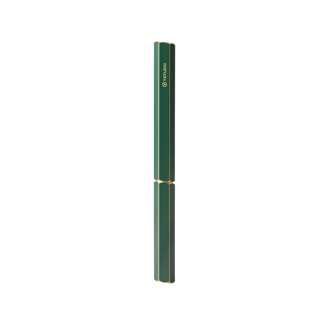 Ystudio Classic Revolve Fountain Pen Green — Ystudio fountain pen — precision nib writing instrument, at Cityluxe Singapore stationery store