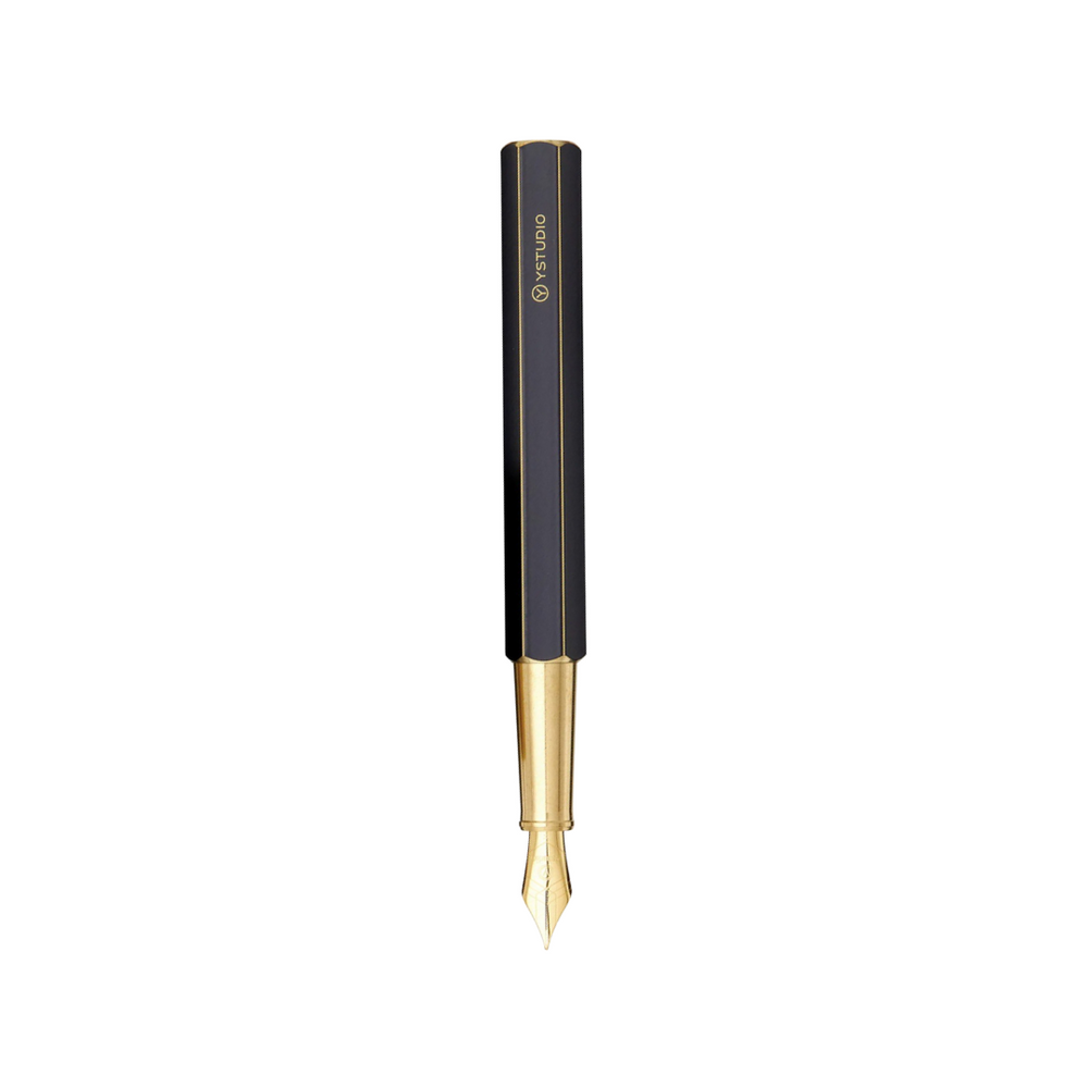 Ystudio Classic Revolve Fountain Pen Black — Ystudio fountain pen — precision nib writing instrument, at Cityluxe Singapore stationery store