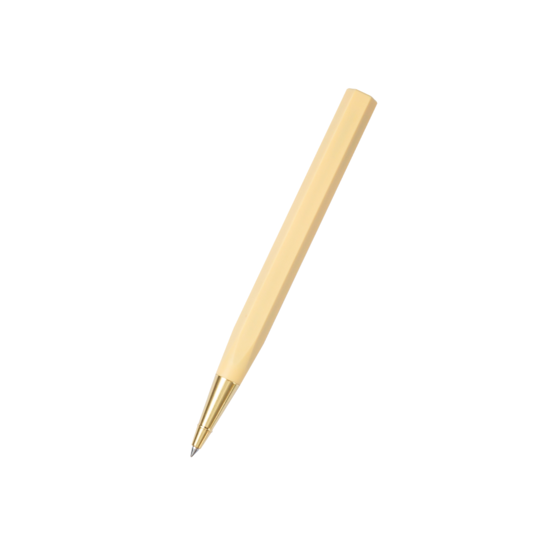Ystudio Glamour Evolve-Ocean Sustainable Rollerball Pen - Dawn Yellow — capped