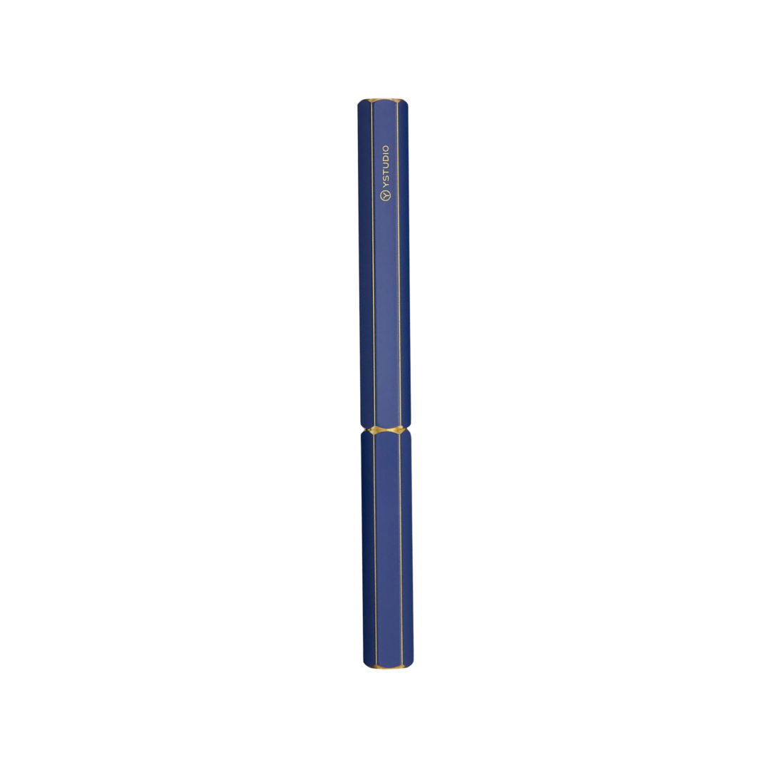 Ystudio Classic Revolve Fountain Pen Blue — Ystudio fountain pen — precision nib writing instrument, at Cityluxe Singapore stationery store
