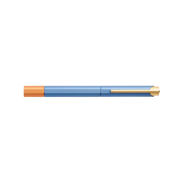 Ystudio Glamour Evolve-Bihex Rollerball Pen Blue Gin — Ystudio rollerball pen — fluid gel ink writing instrument, at Cityluxe Singapore