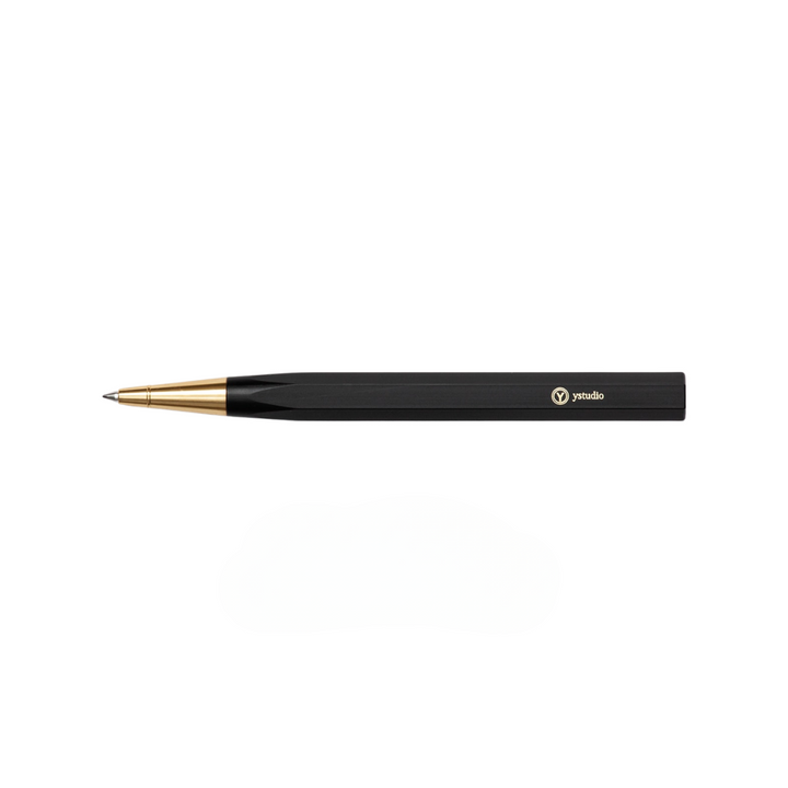 Ystudio Resin Rollerball Pen Black — Ystudio rollerball pen — fluid gel ink writing instrument, at Cityluxe Singapore