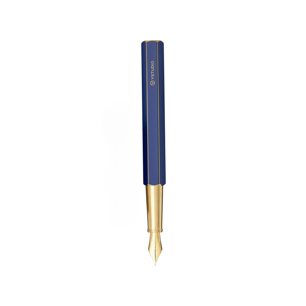 Ystudio Classic Revolve Fountain Pen Blue — Ystudio fountain pen — precision nib writing instrument, at Cityluxe Singapore stationery store