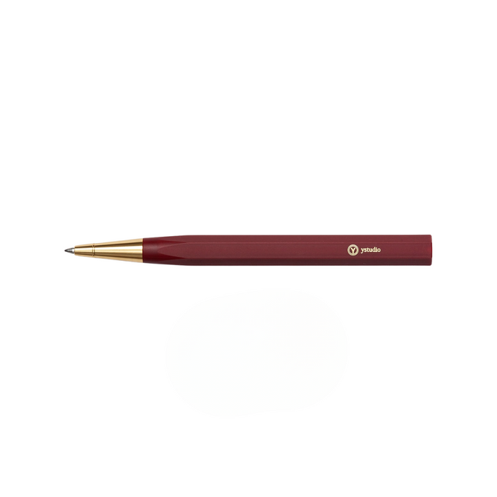 Ystudio Resin Rollerball Pen Red — Ystudio rollerball pen — fluid gel ink writing instrument, at Cityluxe Singapore