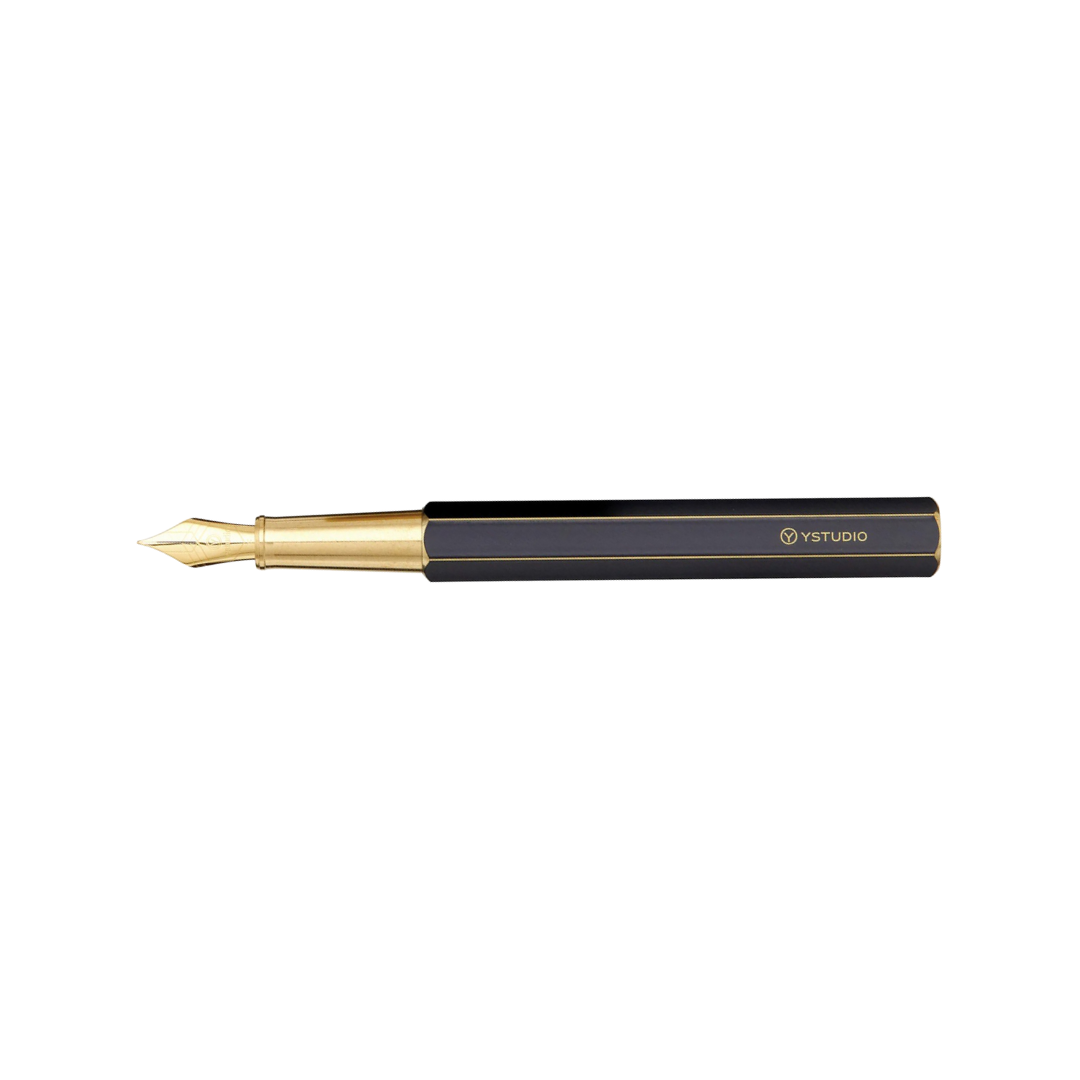 Ystudio Classic Revolve Fountain Pen Black — Ystudio fountain pen — precision nib writing instrument, at Cityluxe Singapore stationery store