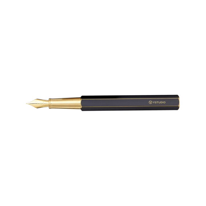 Ystudio Classic Revolve Fountain Pen Black — Ystudio fountain pen — precision nib writing instrument, at Cityluxe Singapore stationery store