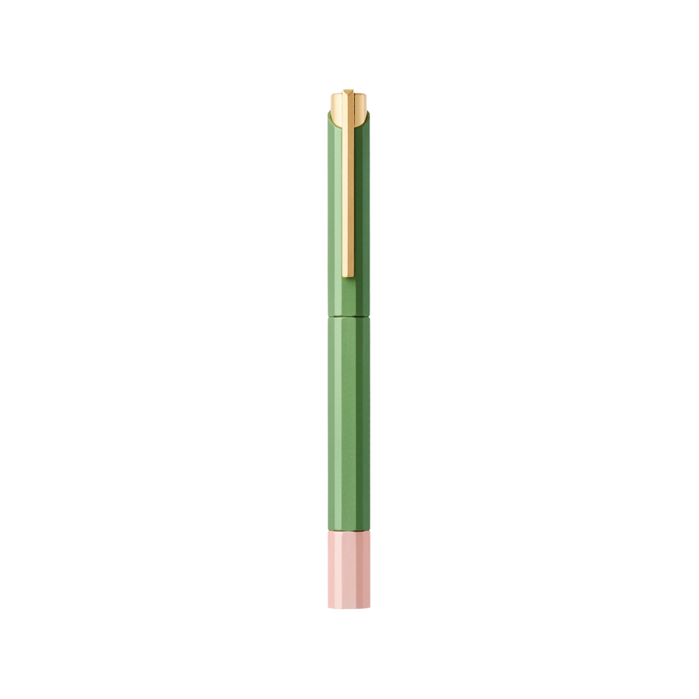 Ystudio Glamour Evolve-Bihex Rollerball Pen Absinthe — Ystudio rollerball pen — fluid gel ink writing instrument, at Cityluxe Singapore